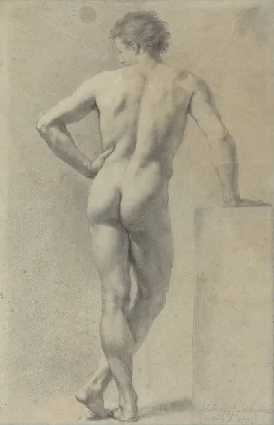 Male Nude Study by Антон Рафаэль Менгс, 1778 — digital art print download