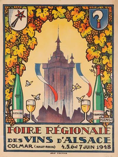 Foire régionale des vins d'Alsace Colmar (Haut-Rhin) by Ханси, 1948 — digital art print download