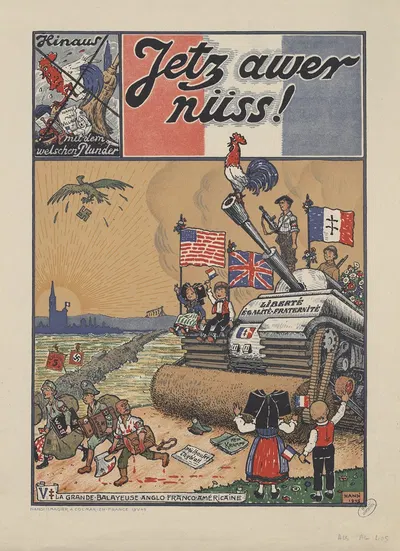 Jetz awer nüss ! Hinaus mit dem welschen Plunder by Ханси, 1945 — digital art print download