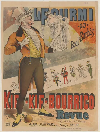 La Fourmi, 10, Boulevard Barbès. Kif-Kif – Bourrico by Анри Буланже Грей, 1897 — digital art print download
