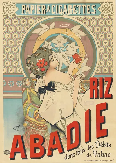Papier à cigarette Riz Abadie by Анри Буланже Грей, 1898 — digital art print download