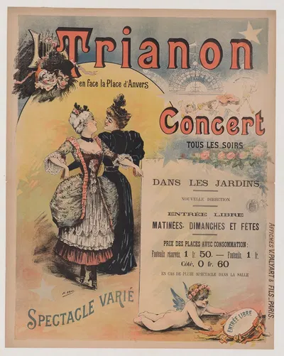 Trianon. Concert tous les soirs… spectacle varié by Анри Буланже Грей, 1895 — digital art print download