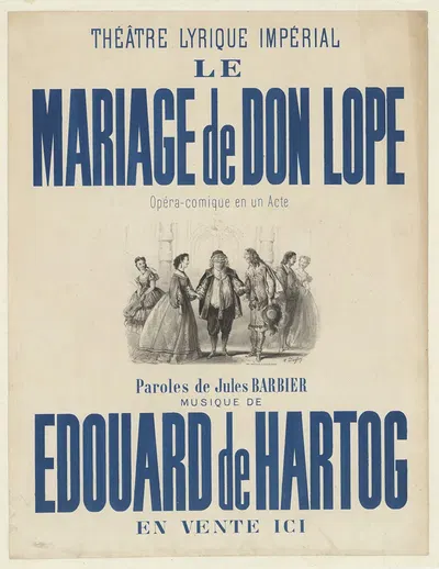 Théatre lyrique impérial. Le Mariage de Don Lope by Henri-Alfred Darjou, 1865 — digital art print download