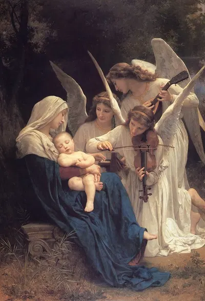 The song of the angels by Уильям Бугеро, 1881 — digital art print download