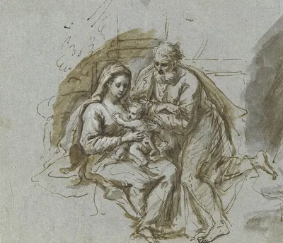 The Holy Family II by Bartholomaeus Ignaz Weiss — digital art print download