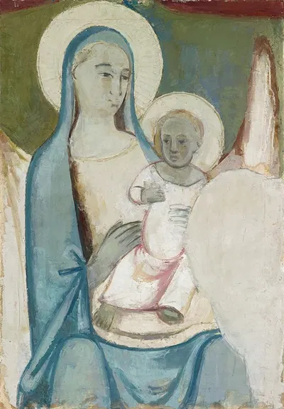 The Virgin And Child by Albert Müller, 1920 — digital art print download