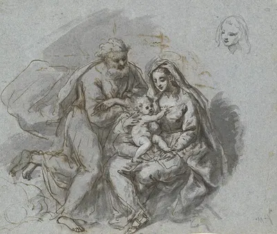 The Holy Family by Bartholomaeus Ignaz Weiss — digital art print download