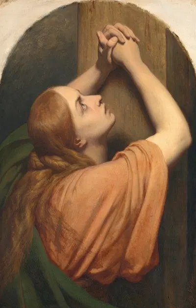 Mary Magdalene At The Foot Of The Cross by Ary Scheffer — digital art print download