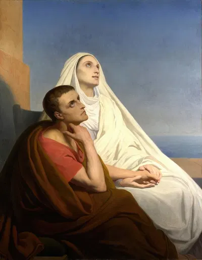 Saints Augustine And Monica by Ary Scheffer, 1854 — digital art print download