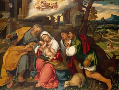 The Adoration Of The Shepherds by Bonifacio Veronese, 1540 — digital art print download