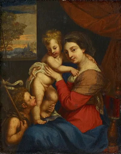 Virgin With Child And With Saint John The Baptist As Child by Карло Чиньяни — digital art print download