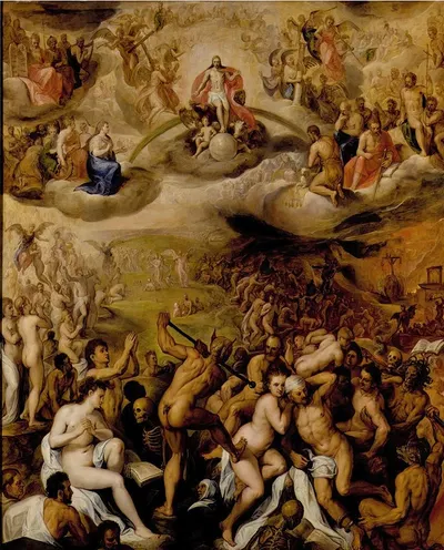 The Last Judgment by Crispijn van den Broeck, 1573 — digital art print download