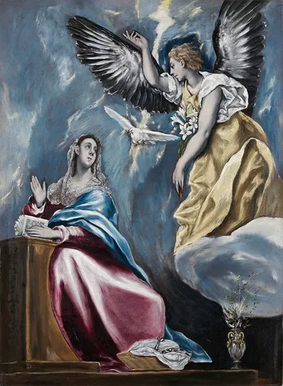 The Annunciation by Эль Греко (Доменикос Теотокопулос) — digital art print download