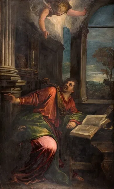 St John The Divine by Francesco Bassano the Elder, 1592 — digital art print download