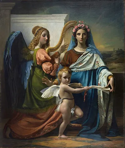Saint Cecilia Of Rome by François-Joseph Navez, 1824 — digital art print download
