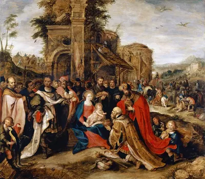 The Adoration Of The Magi by Франс Франкен Младший, 1632 — digital art print download