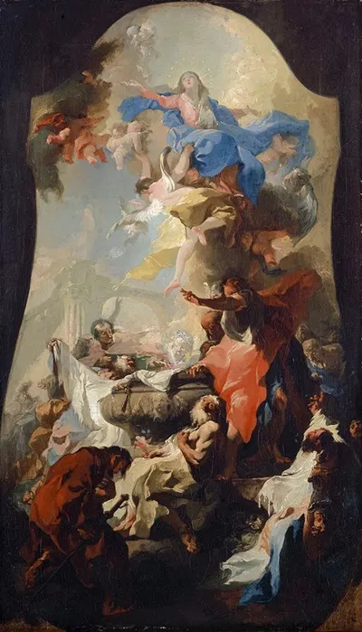 Ascension Of The Virgin by Франц Антон Маульберц — digital art print download
