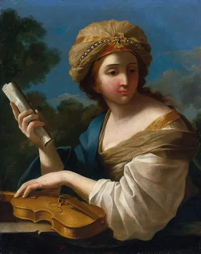 Saint Cecilia by Giovanni Francesco Romanelli — digital art print download