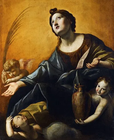 Saint Praxedis by Giovanni Lanfranco — digital art print download