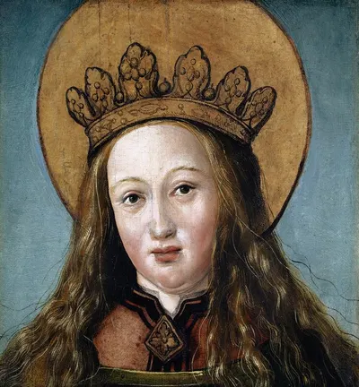 Head Of A Female Saint by Ганс Гольбейн Старший — digital art print download