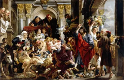 Jesus Driving The Merchants From The Temple by Якоб Йордаанс — digital art print download