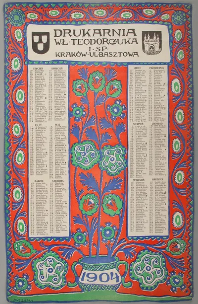 Kalendarz ścienny by Henryk Uziembło, 1904 — digital art print download