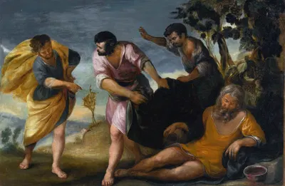 The Drunkenness Of Noah by Juan Antonio De Frias y Escalante — digital art print download