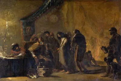 Christ Before Caiaphas by Леонар Брамер, 1640-1645 — digital art print download