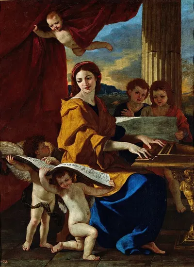 St. Cecilia by Николя Пуссен — digital art print download