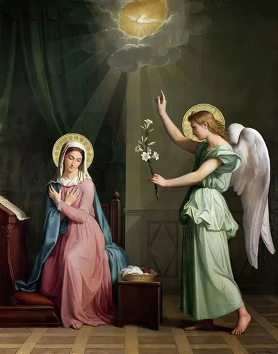 Annunciazione by Pierre-Auguste Pichon, 1859 — digital art print download