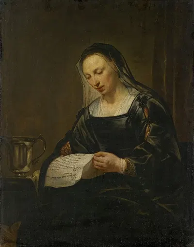 Saint Magdalene, Reading A Letter by Питер Франсз. де Греббер — digital art print download