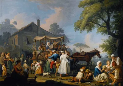 Villagers Preparing To Depart For The Festival Of The Madonna Dell'arco by Пьетро Фабрис, 1773 — digital art print download