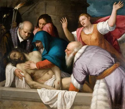 The Entombment Of Christ by Венецианская школа, 1500-1600 — digital art print download