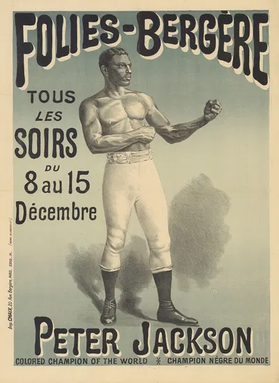 Folies-Bergère. Tous les soirs, du 8 au 15 décembre – Peter Jackson by Imp. Chaix, 1890 — digital art print download