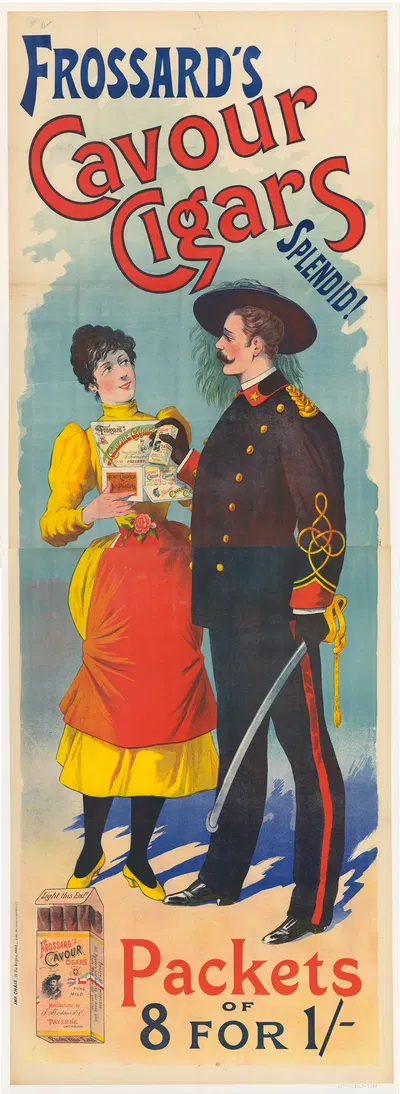 Frossard's Cavour cigars. Splendid by Imp. Chaix, 1894 — digital art print download