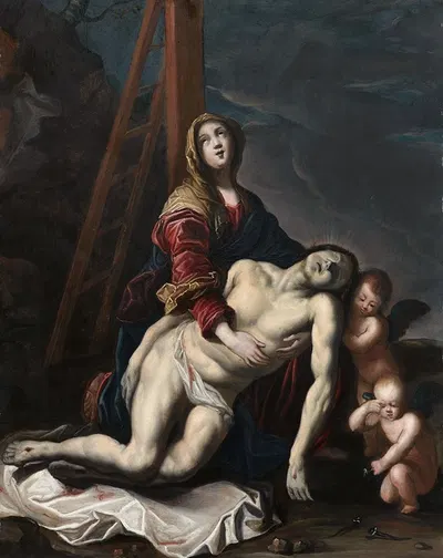 Pietà by Claude Vignon, 1635 — digital art print download