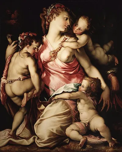 Charity by Франческо де' Росси, c. 1545 — digital art print download