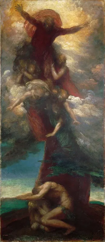 The Denunciation of Adam and Eve by Джордж Фредерик Уоттс — digital art print download
