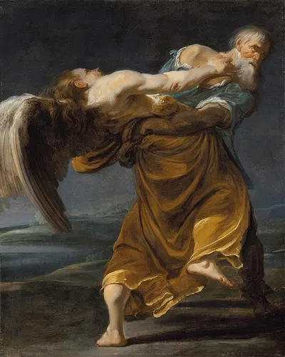 Jacob wrestling with the angel by Итальянская школа — digital art print download