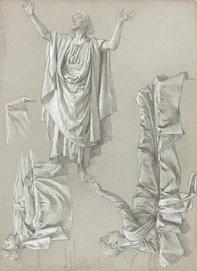 Studies for the Raising of the Daughter of Jairus by Британское искусство 19 века — digital art print download