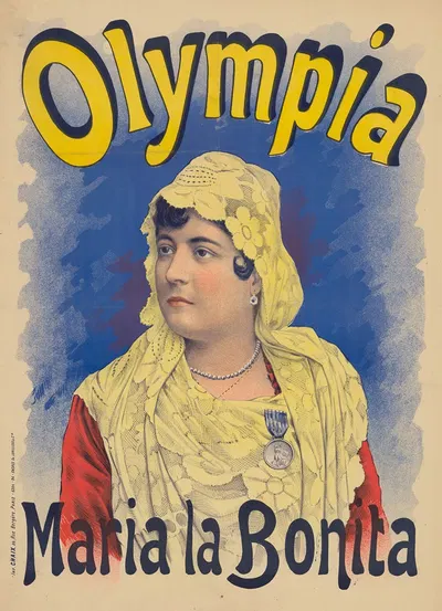 Olympia. Maria la Bonita by Imp. Chaix, 1894 — digital art print download