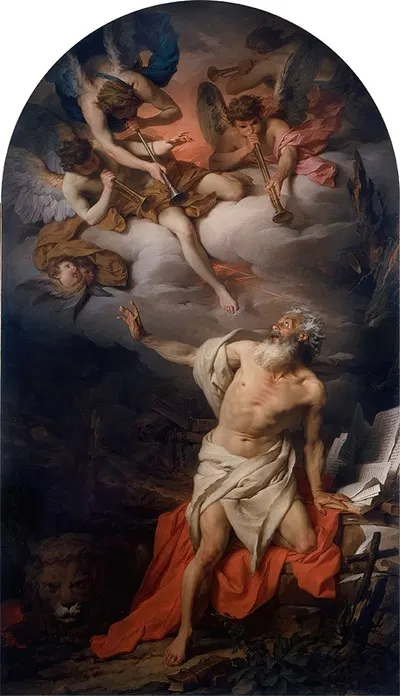 Vision of St. Jerome by Пьер Сюблейрас, 1739 — digital art print download