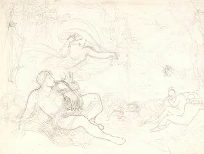 Ossian og Everallins ånd by Кристиан Готтлиб Кратценштейн-Стуб, 1810 — digital art print download