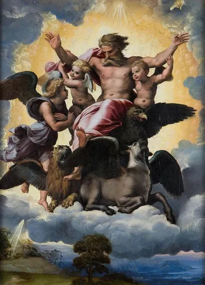 Ezekiel’s Vision by Raphael, 1517-1518 — digital art print download