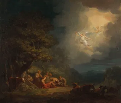 Revelation Of Angels To Shepherds by Александр Лауреус, 1815 — digital art print download