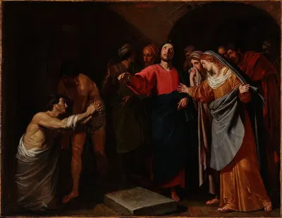 The Raising Of Lazarus by Andrea Vaccaro, 1640 — digital art print download