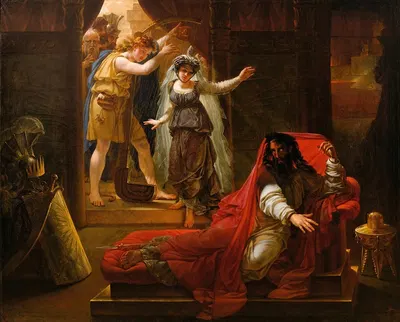 David Playing Harp For King Saul by Антуан-Жан Гро, 1822 — digital art print download