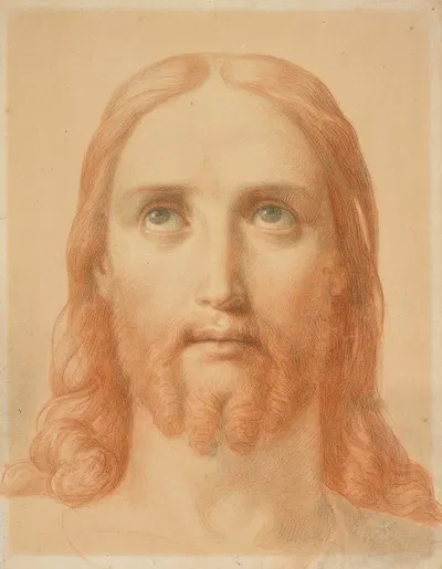 Study For Christus Consolator by Ари Шеффер — digital art print download