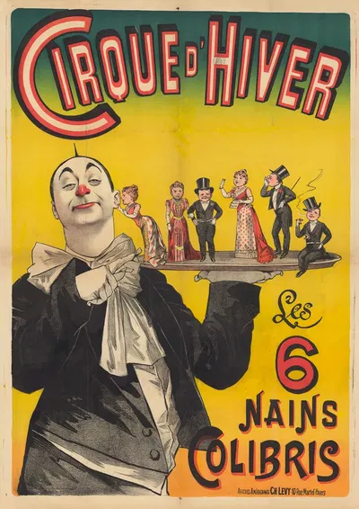 Cirque d'Hiver. Les 6 nains Colibris by Imp. Charles Lévy, 1888-1894 — digital art print download