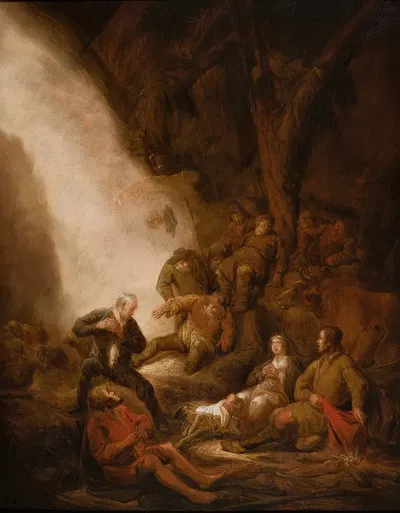 Adoration Of The Shepherds by Benjamin Gerritsz. Cuyp, 1645 — digital art print download